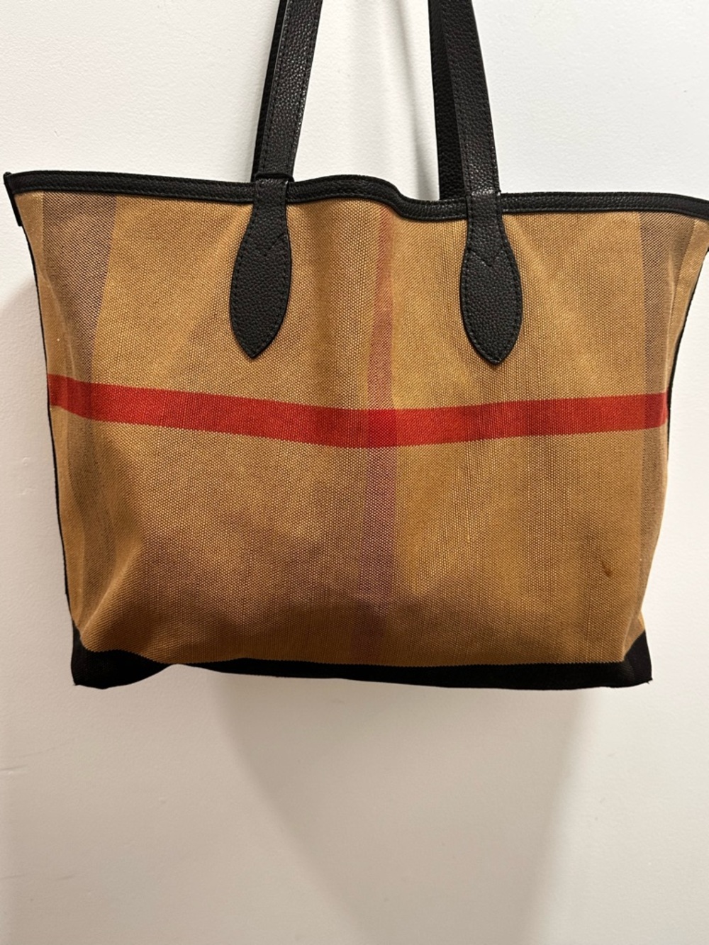 Burberry Reversible Tote Bag London England Graphic Nova Check Canvas - Picture 4 of 10